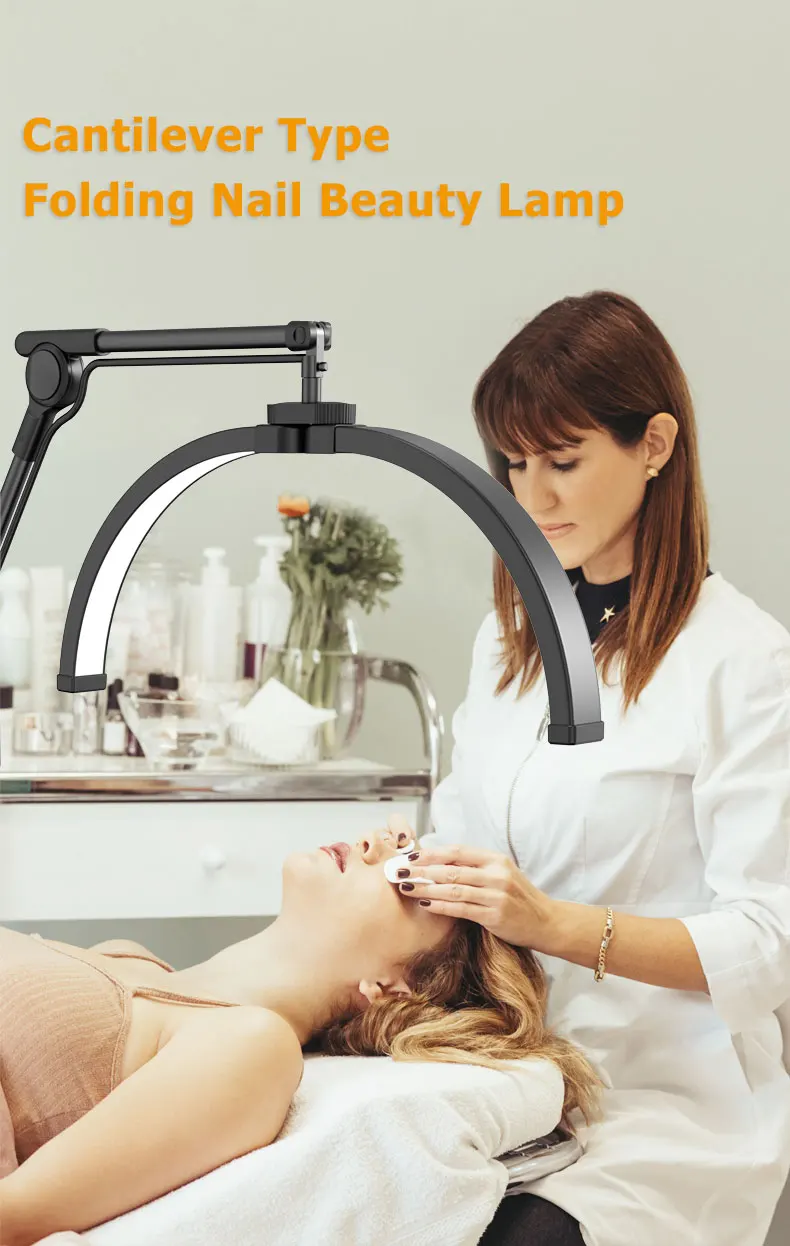 Half Moon Lamp Zwart– Verstelbare LED-lamp voor Salon