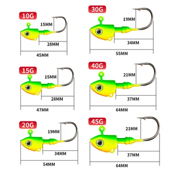 Black Minnow Jig Head Hooks Fishing Lure Soft Bait Hook Bass Fishing Shad Bucktail Jig Seabass Bait for Zand – Soft Lure – view 3