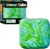 Bonbon au malt carré strié vert de 5,5 cm