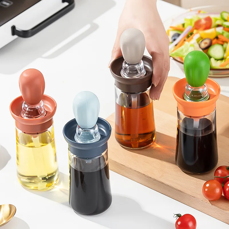 Glass Olive Oil Dispenser with Brush 2 in 1 - AggPo Wholesale