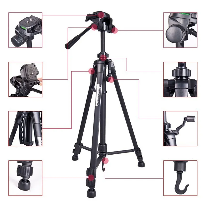 Weifeng WT 3560 Tripod - Portable Camera Stand with 3kg Load Capacity