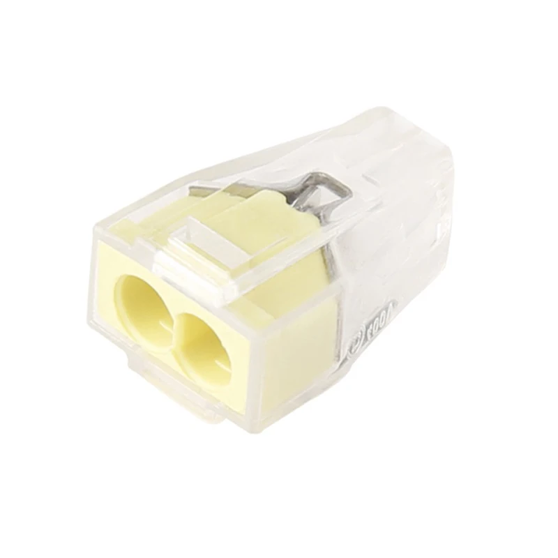 Ensures Safe and Quick Connections 2 Pole Push In Wire Connector for wiring 2.5 mm2
