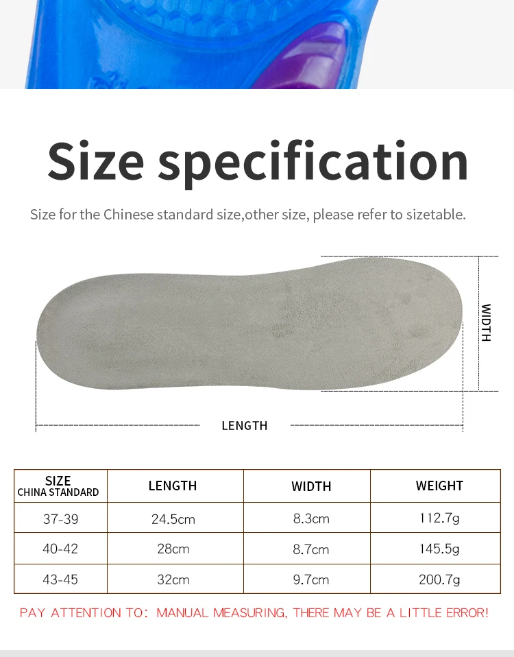 shoe insoles gel 100 kg