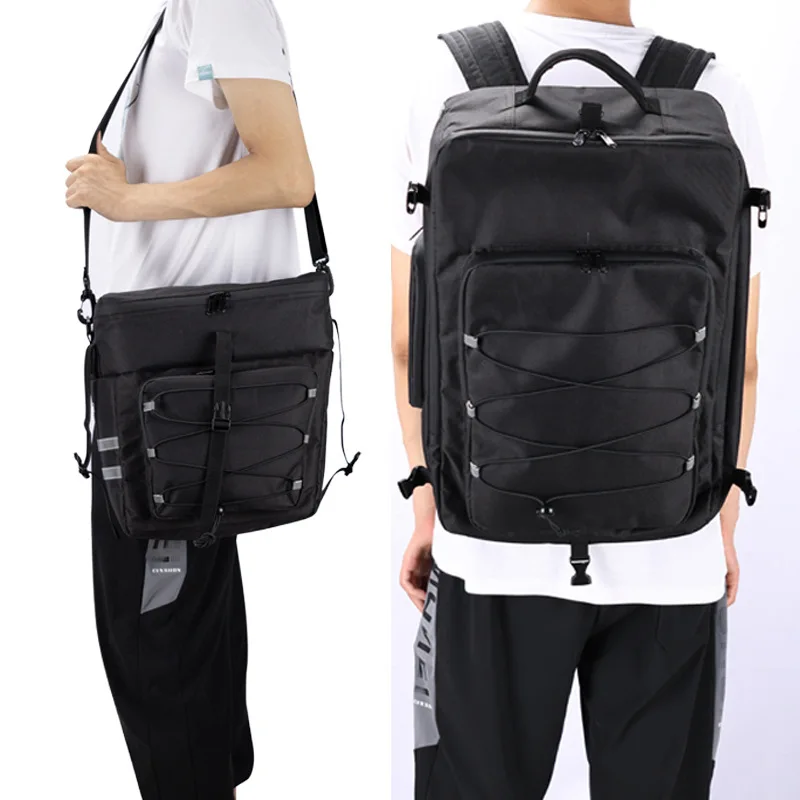48L 3-in-1 Panel Large Capacity Oxford Outdoor Bicycle Travel Detachable Waterproof Storage Bag_voghion.com