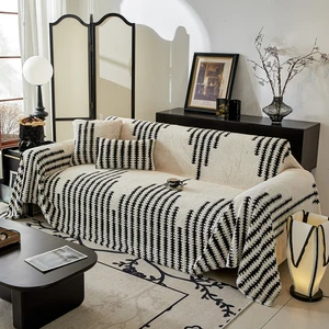 New Collection Couch Cover Flannel Blanket for 2 Cushion Couch L Shape Furniture Protector for Dogs Washable Living Room