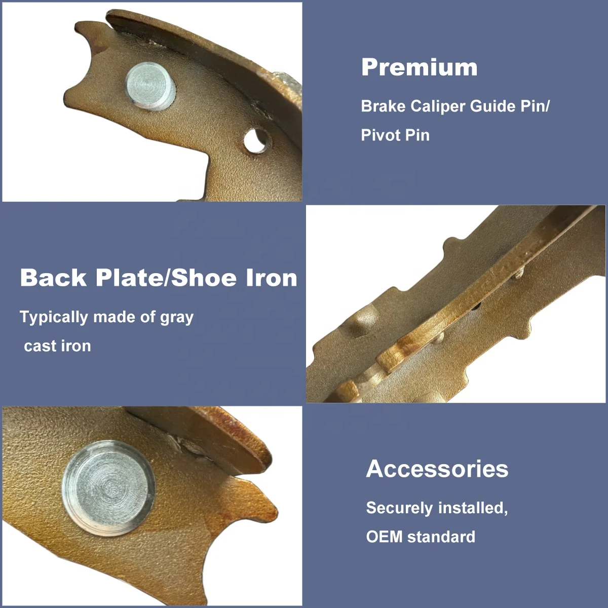 K3350 0K7562638Z Auto Brake Shoe Replacement for Kia K2700, Rear