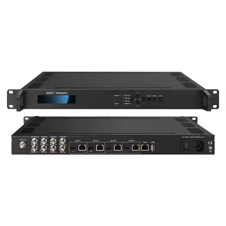 HD Encoder Modulator 2 in 1 8/16/24 HDM1 Inputs, MPEG-4 AVC/H.264 Video Encoding CATV IPTV Transmission by HFC or FTTH