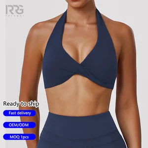 Roregal New Sexy Hollow Back Yoga Bra Breathable Nylon Sports Bra Without Steel Rings