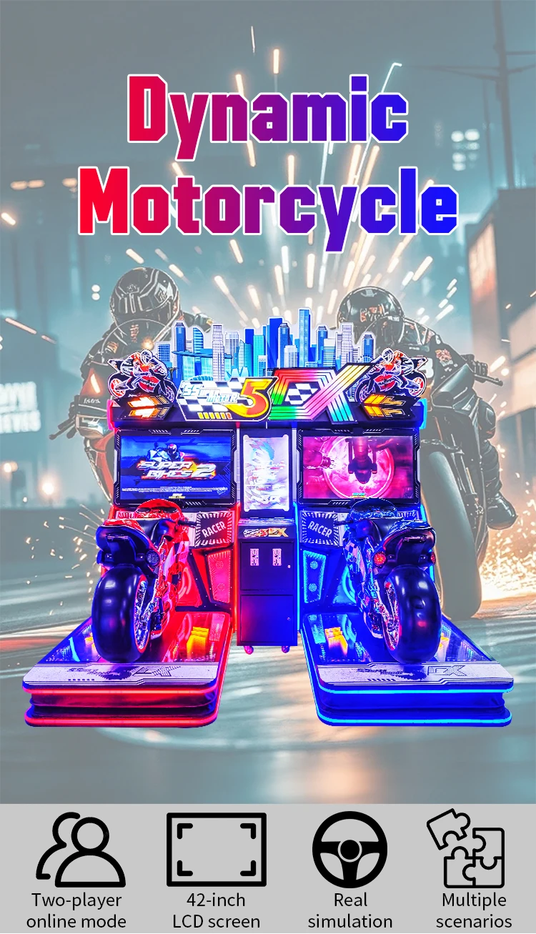 Funpark 2 Players Arcade Moto for Adult Racing Arcade Games Coin Operated Driving Simulator Video Game Machines details