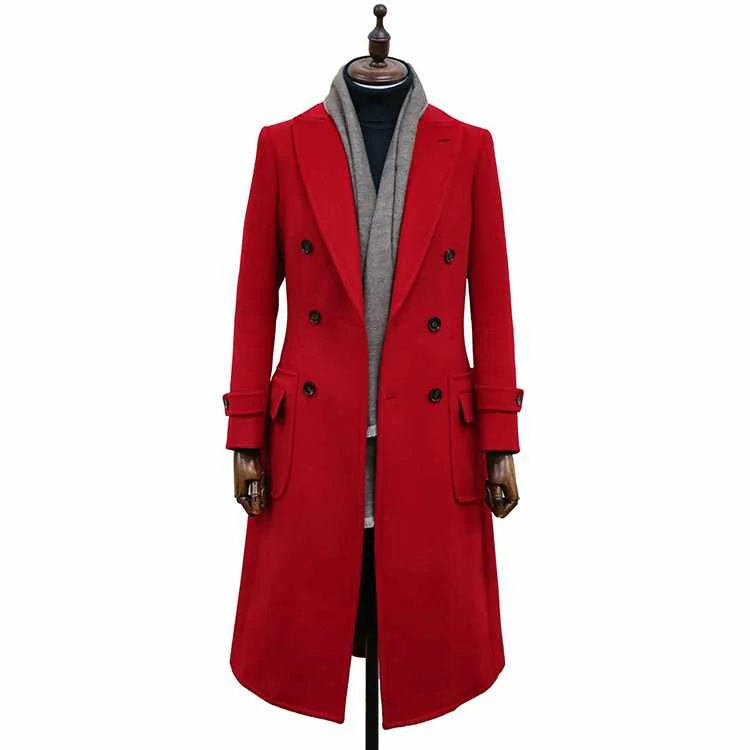 abrigo rojo largo