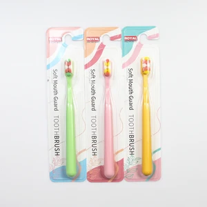 Gentle Teeth Care 10000 Hair Super Soft Toothbrush for Adults Ergonomics Warm Color Household Plastic Brash