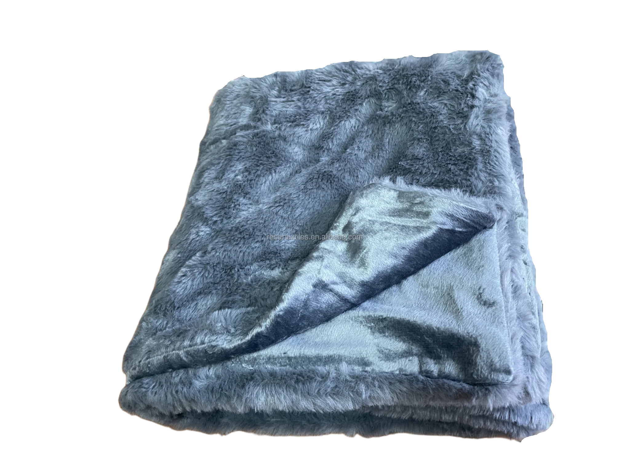 Solid Fluffy Soft Modern Knitted 100% Polyester Winter Fleece Throw Blanket Anti-Dust Mite Machine Washable Long Hair Cozy Fuzzy