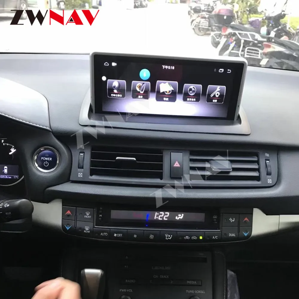 2Din Android Radio Receiver for Lexus CT200 CT200H CT 2012 2013 2014 2015 2016 2017 2018 Audio Stereo GPS Video Player Head Unit