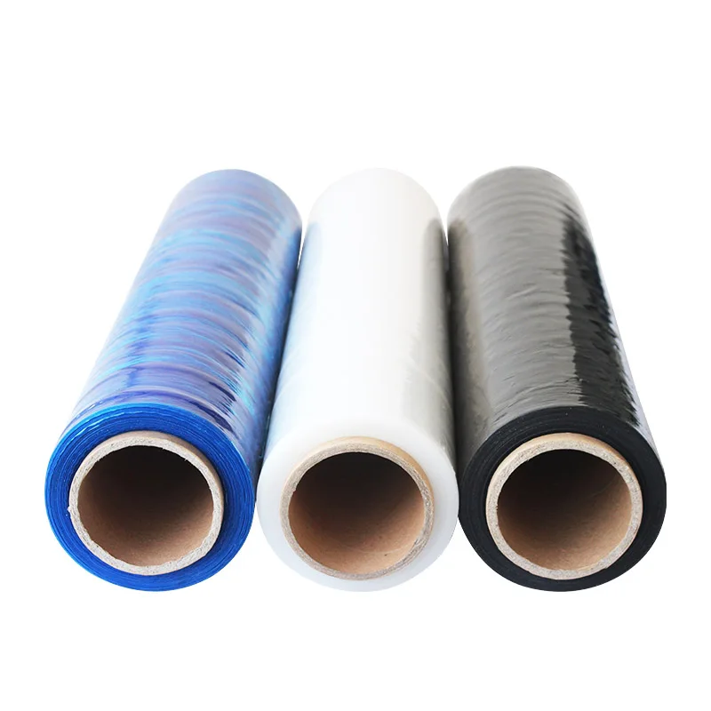Hand Custom Wrap Shrink Stretch Carton Roll Wrap Adhesive Lldpe Roll Hand Film Pallet Wrap Industrial Lldpe Stretch Film