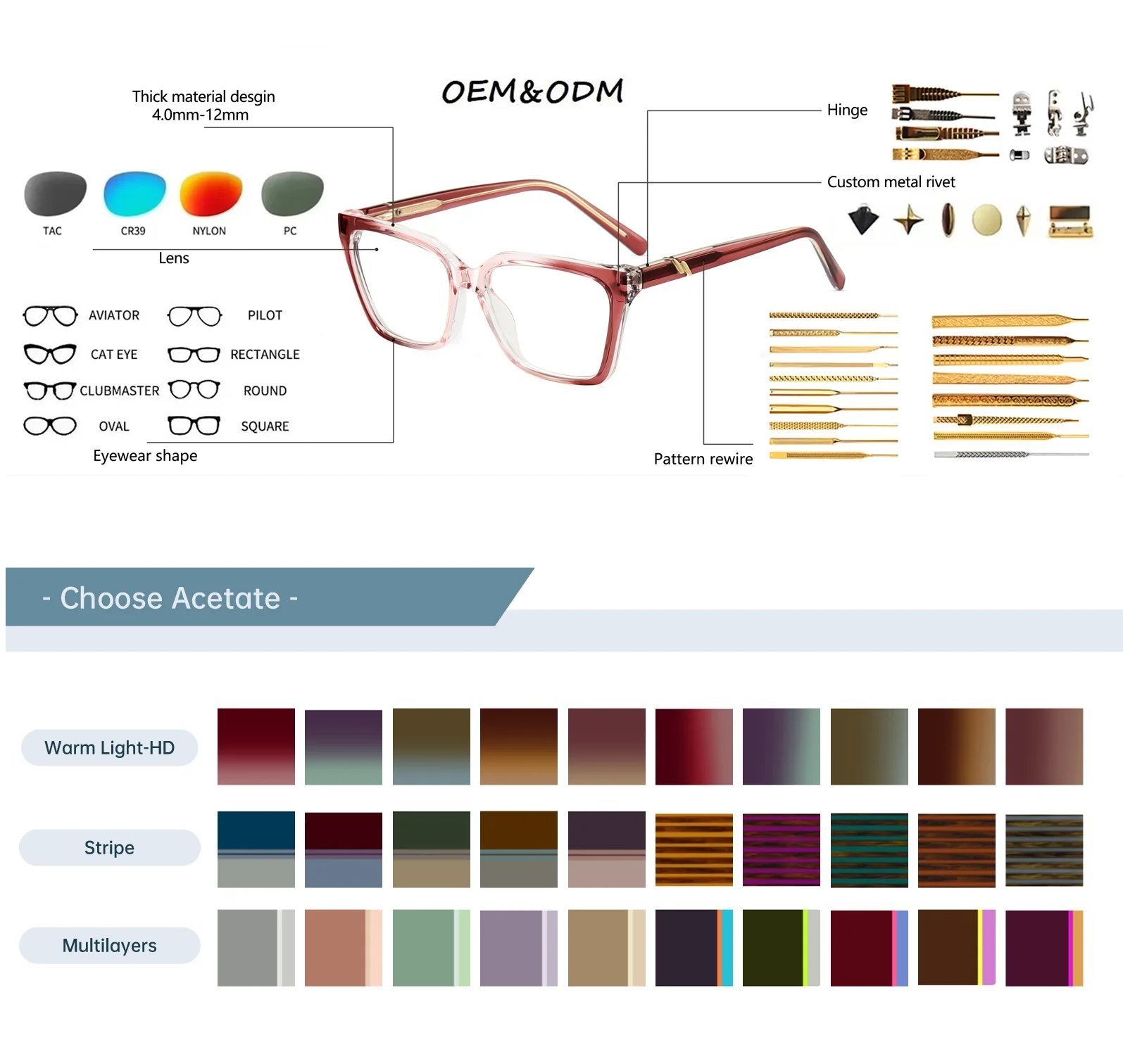 92313 Brand New Tr90 Ultralight Memory Optical Frames Fashion Women Square Eyeglasses With Blue Light Wholesale Online