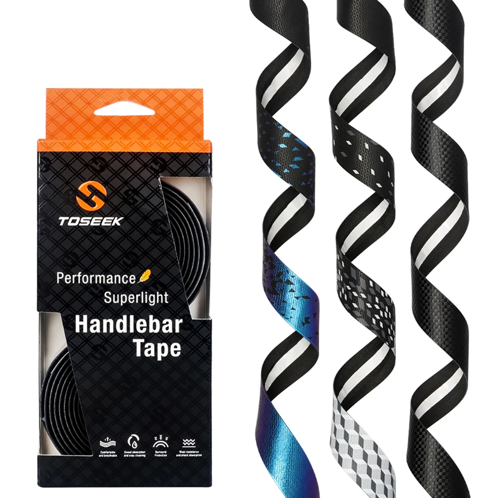 Toseek Soft Road Bike Bicycle Handlebar Cork Eva Pu Bar Tape Cycling