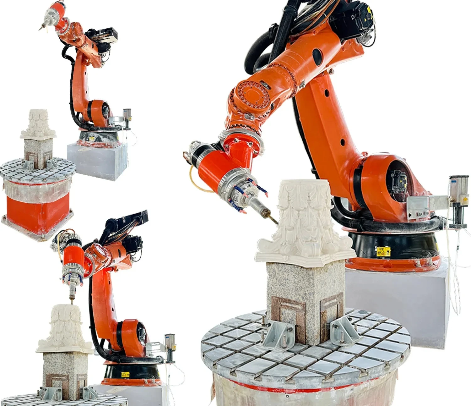 HUALONG Stone Machinery 7 Axis Robot Arm Cnc 3d Sculpture Engraving Machine Stone Statue Curving Machine for Marble Granite