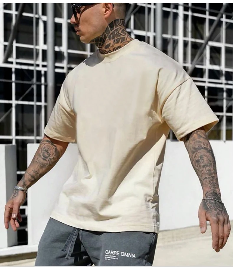 Boxy Hip Hop 250 Gsm Custom Streetwear Men's Heavyweight Oversized ...