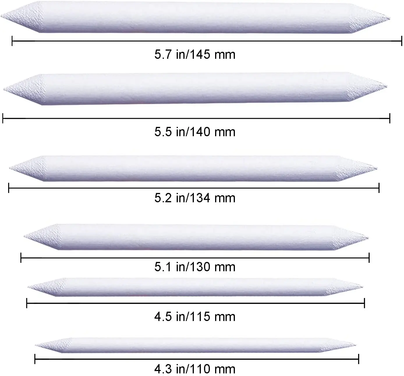 Set di 6 Tortillon per Disegno - Strumenti Creativi Essenziali