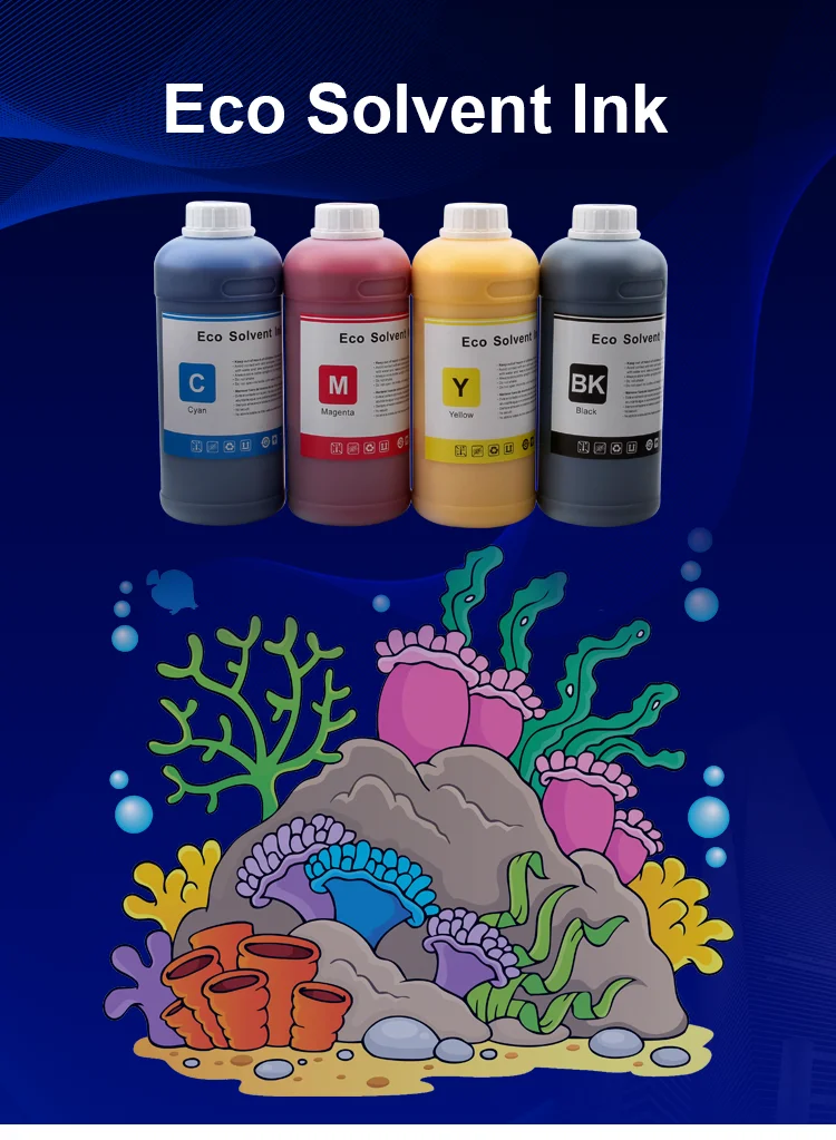 1L Odorless Eco Solvent ink Ecosolvent Eco-solvent inks for Epson Dx5 Dx4 Dx7 Dx8 Dx11 4720 Printhead