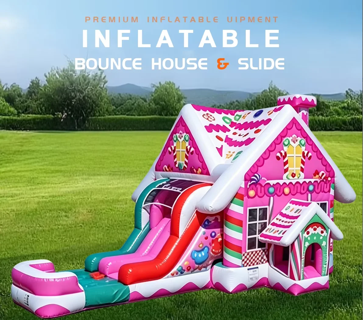 Inflatable Jumbo Building Block Dinosaur Cartoon Unicorn Jungle Jumping ...