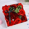 Caja Cuadrada Pequeña Rosa (Rojo Intenso)