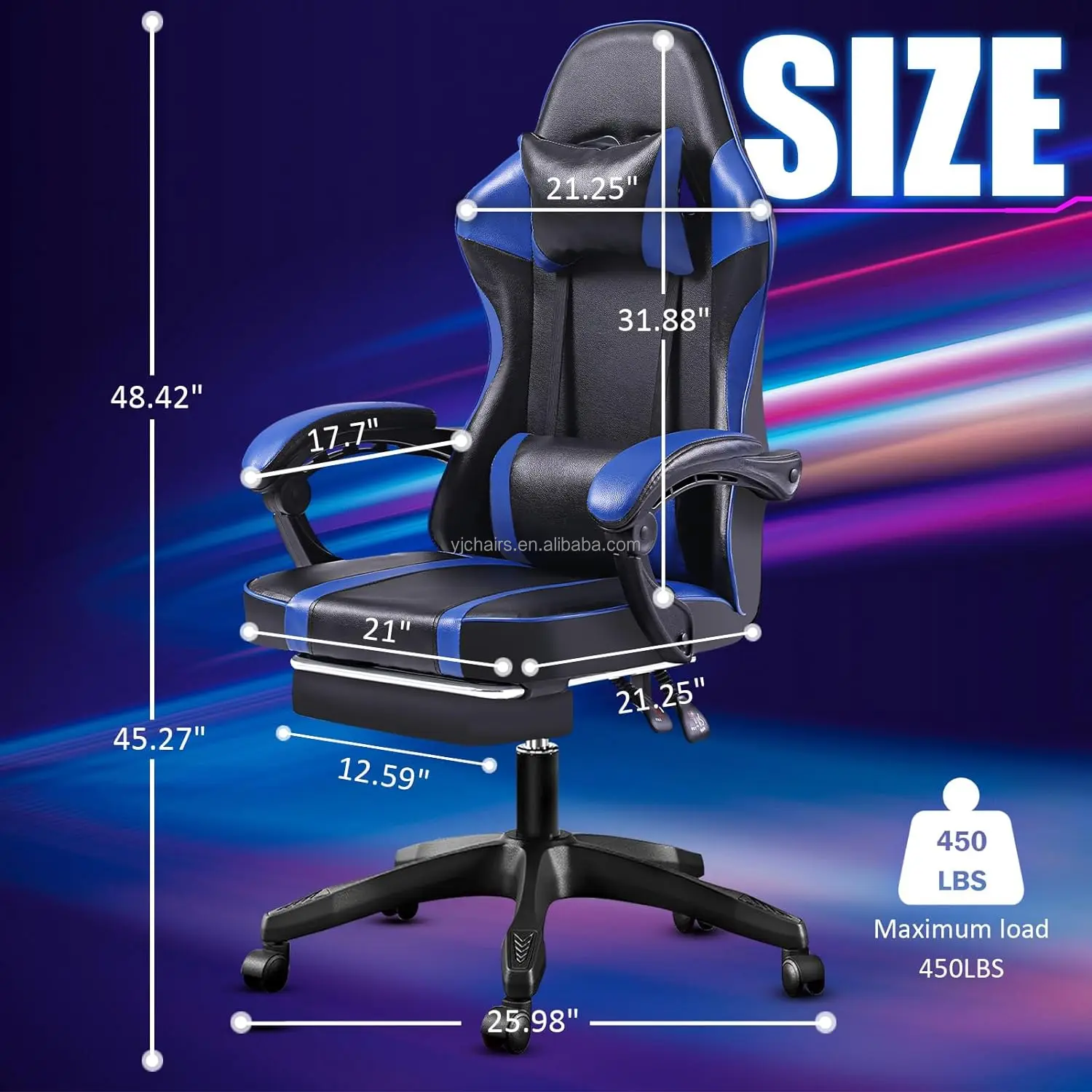 Free Sample Racing Gaming Chair Stock Linkage Armrests Silla Gamer