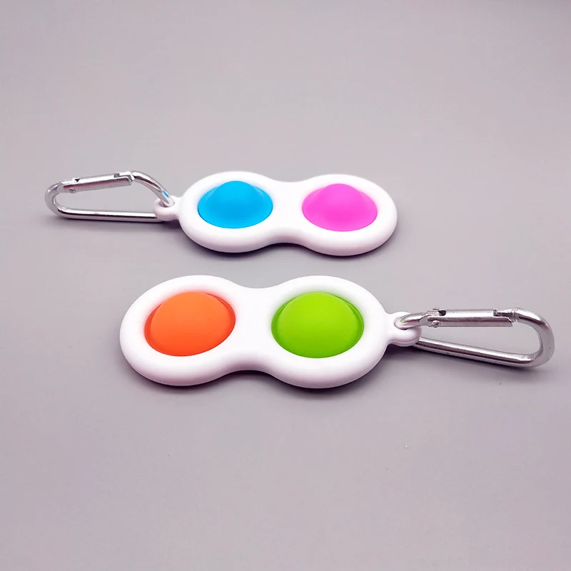 А35 2 кнопки смайлик кальмар игра силиконовая простая димпль Непоседа игрушка сенсорная игрушка с брелком для снятия стресса и анти-тревога