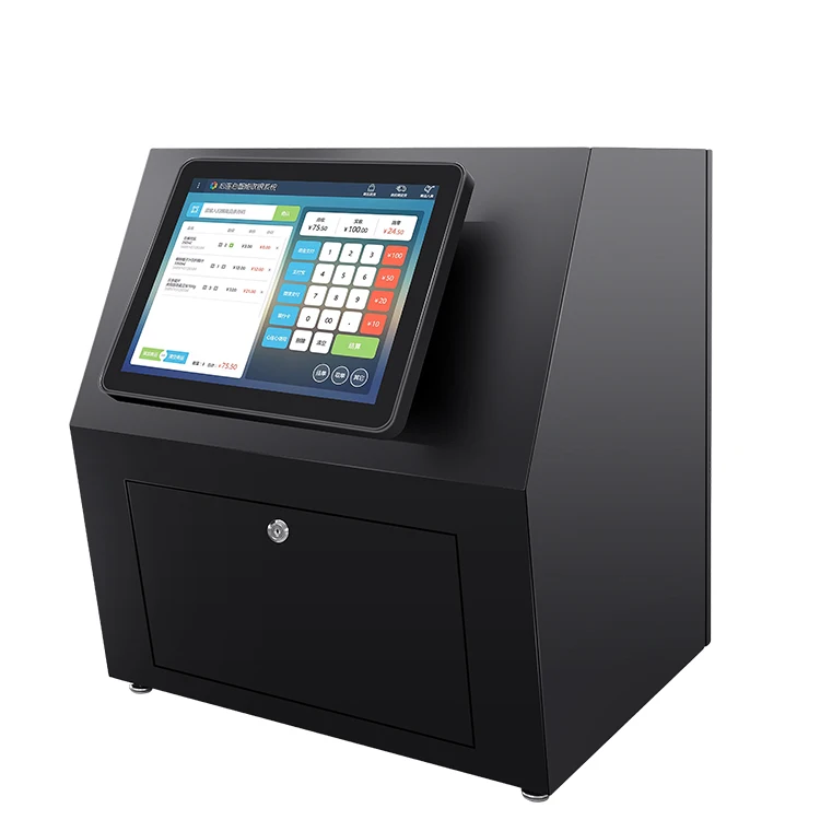 Internet 15'' Touch Screen Donation Self-payment Self Cash Payment Kiosk with Coin Acceptor for Supermarket Store