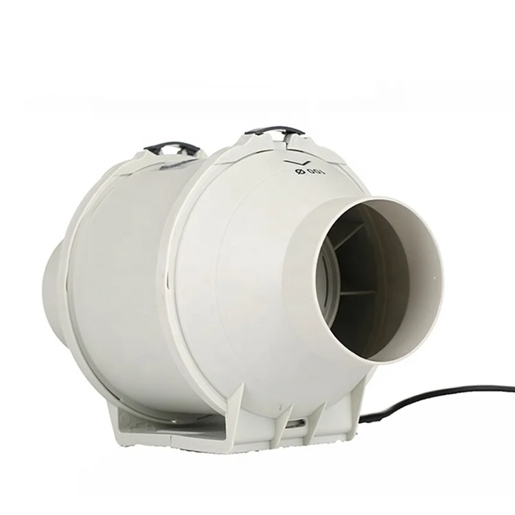 Two Speed Standard Mixed Flow Silent and Weatherproof  Inline Duct Ventilation Fan With HVAC System