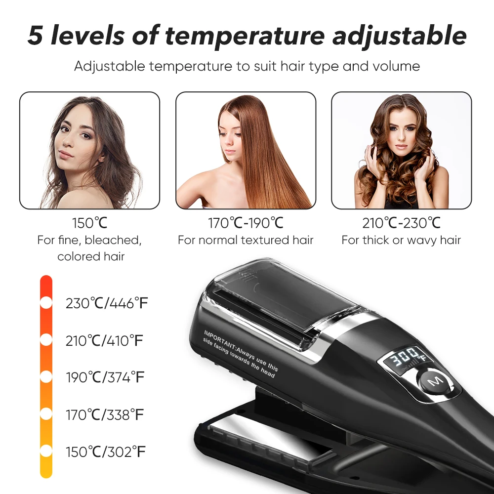 2 In 1 Flat Irons Ceramic Hair Straightener And Hair Trimmer