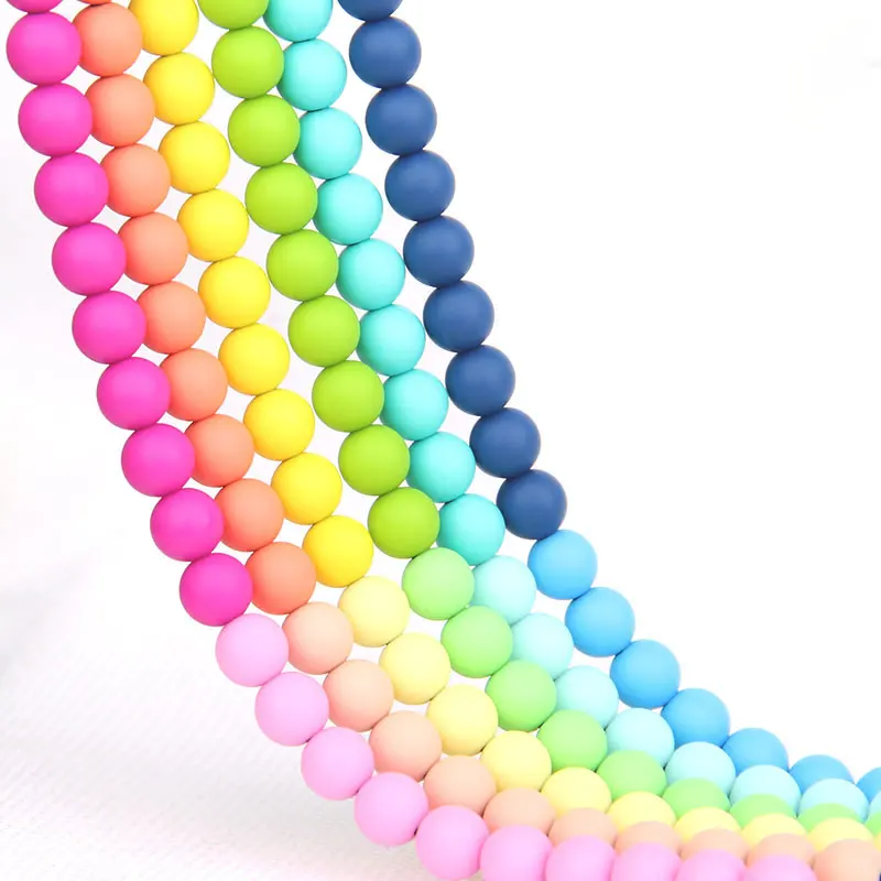 Wholesale Multi-Colors Beads various shape Food Grade Icosahedron Teething Beads Silicone Beads