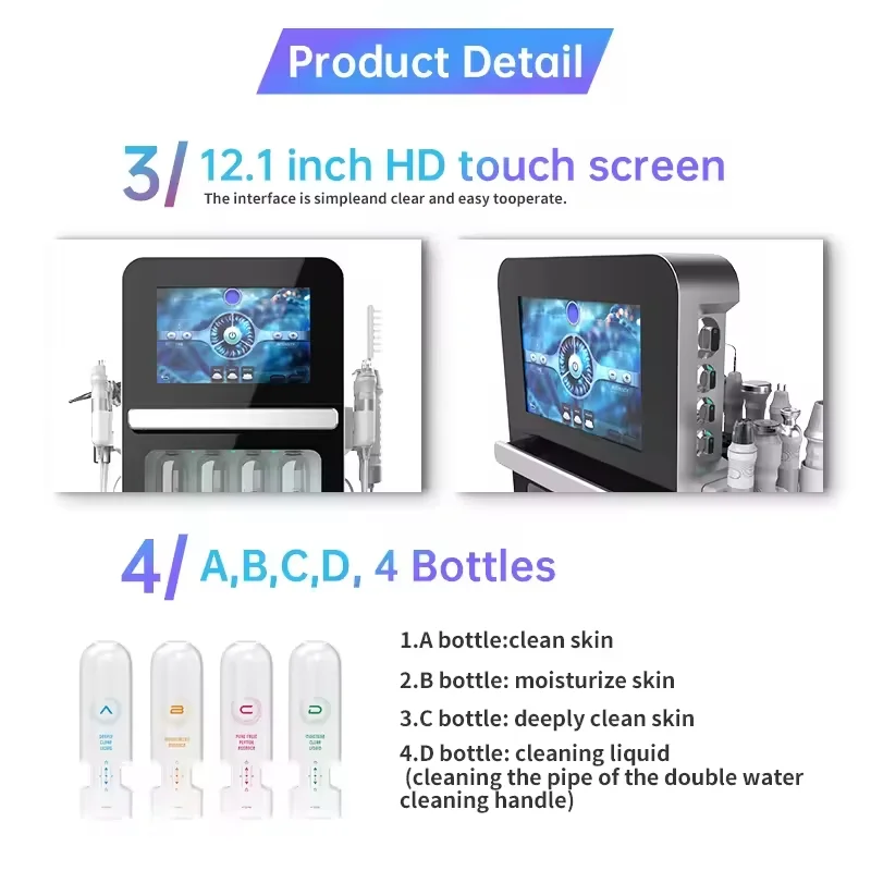 17 in 1 Multifunctional Facial Facial Beauty Device Hydra Oxygen Equipment Diamond Microdermabrasion / Peel Manufacturer