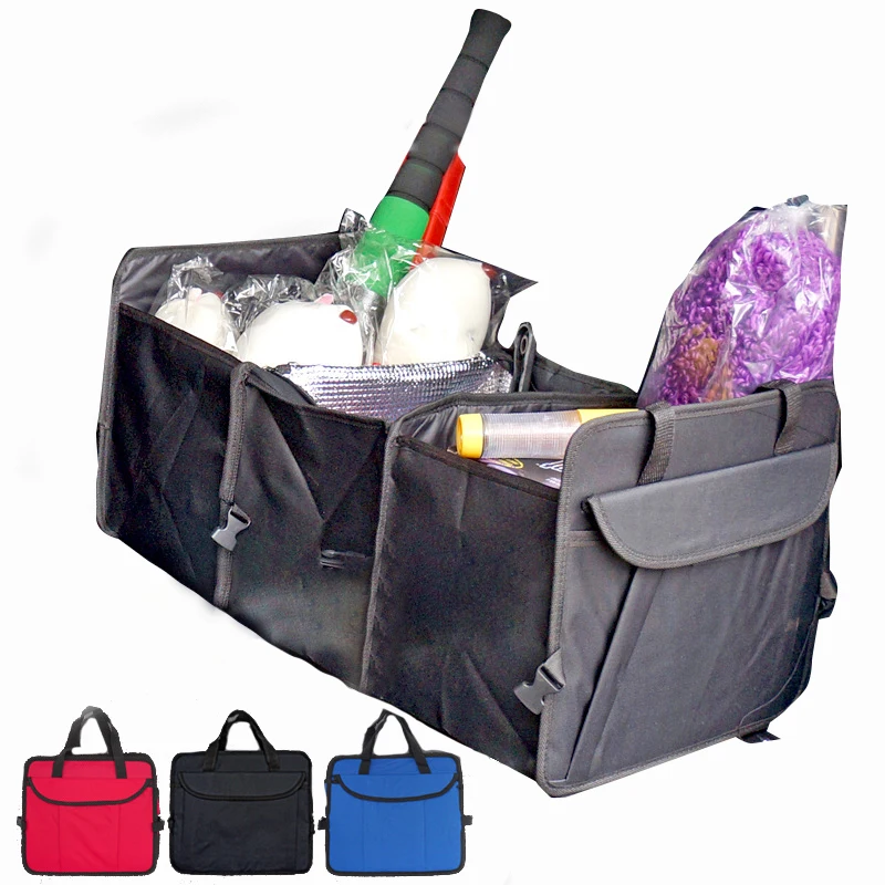 Многоцветный вместительный органайзер для хранения мусора, складной органайзер для багажника автомобиля, дорожный органайзер для багажника