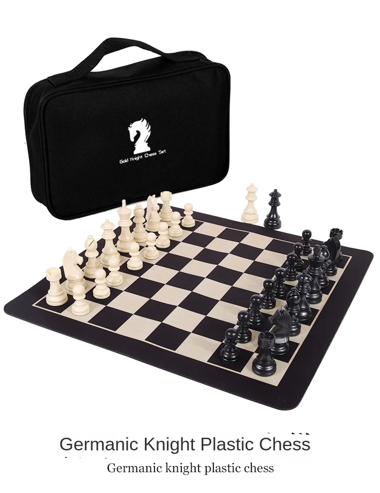 Высококачественный портативный набор для игры в шахматы с германскими рыцарями детей хорошее хранение бесплатной доставкой пластиковая настольная игра