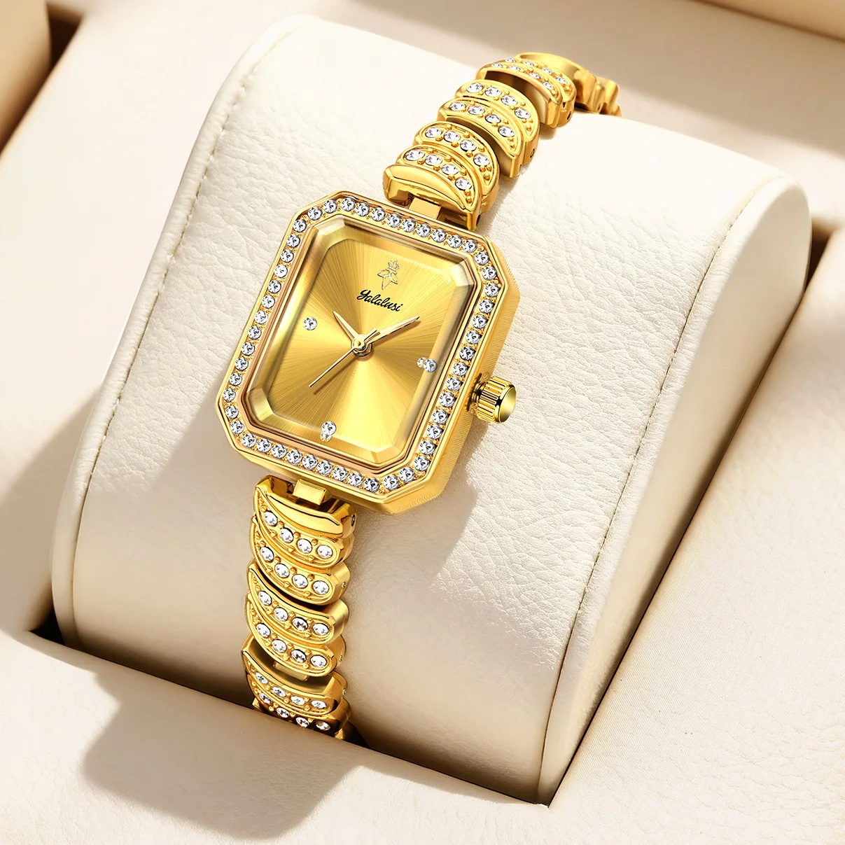Rectangular Diamond Quartz Women's Watch OM-501734