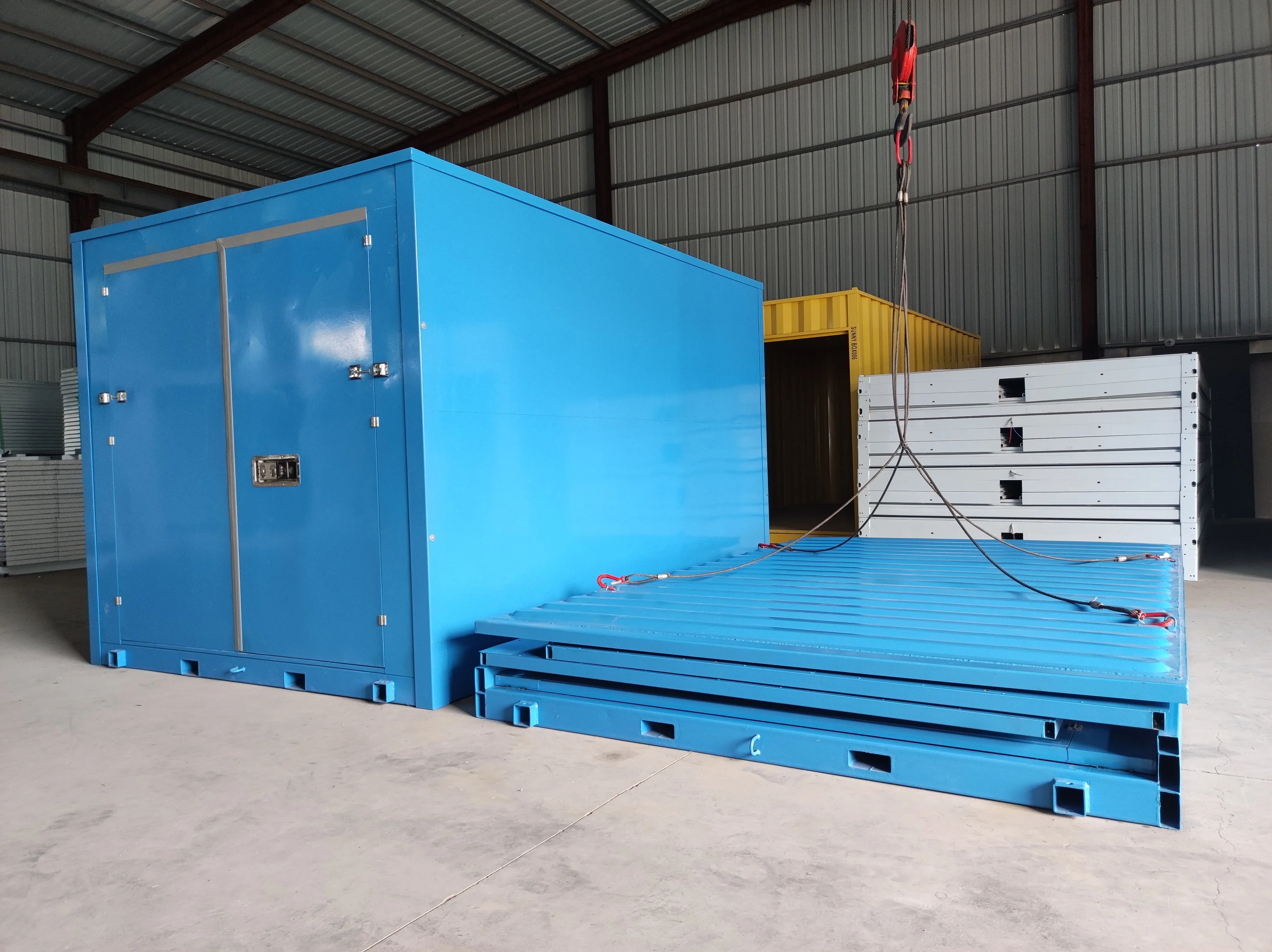 Steel 20ft Partitioned Prefab Container Storage Self Storage Assemble
