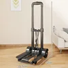 Foldable portable two-wheeled trolley (button version)