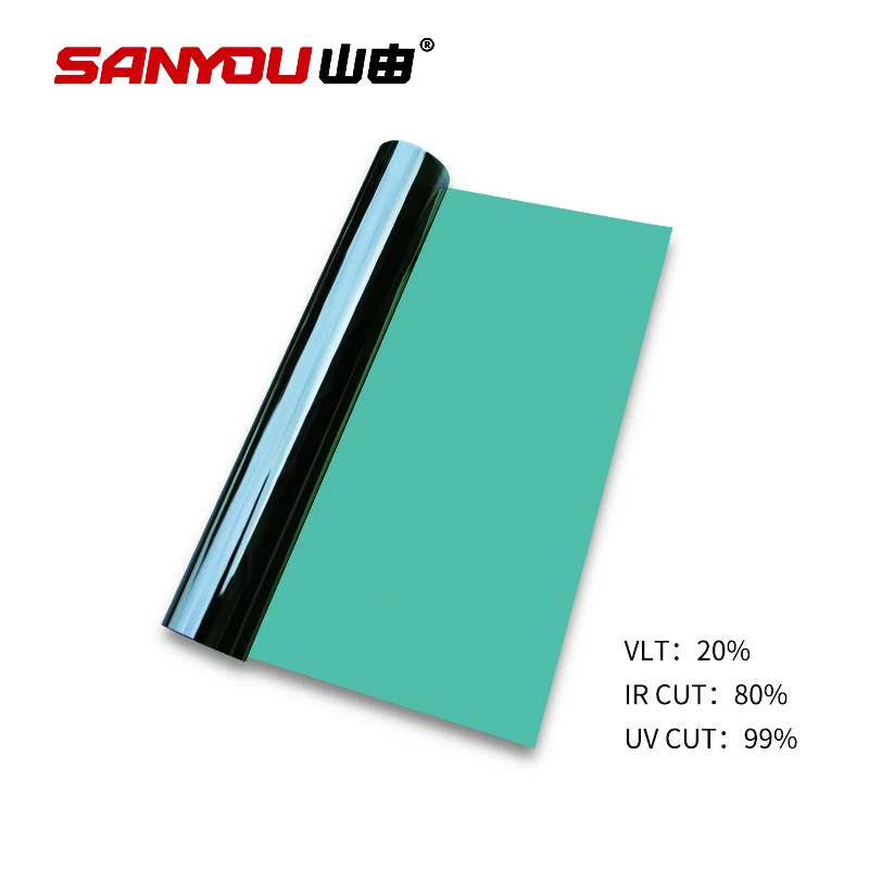 1,52*30 м изоляционная защита конфиденциальности Серебристая/зеленая односторонняя зеркальная оконная стеклянная пленка