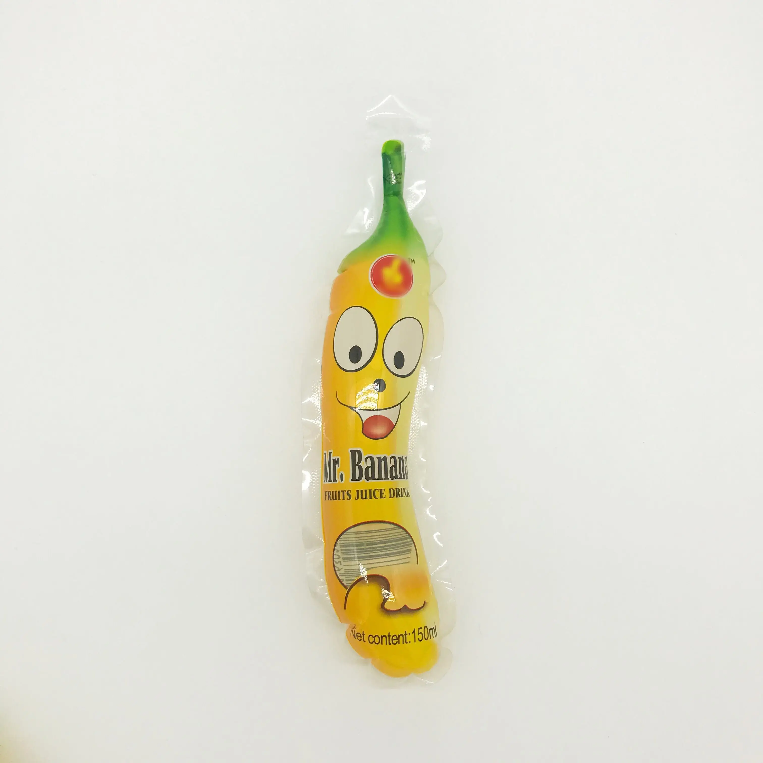 High-Quality Certification Eco-Friendly Drinking Water Bag Custom Banana Shaped Fruit Injection Juice Bag Plastic Drink Pouch