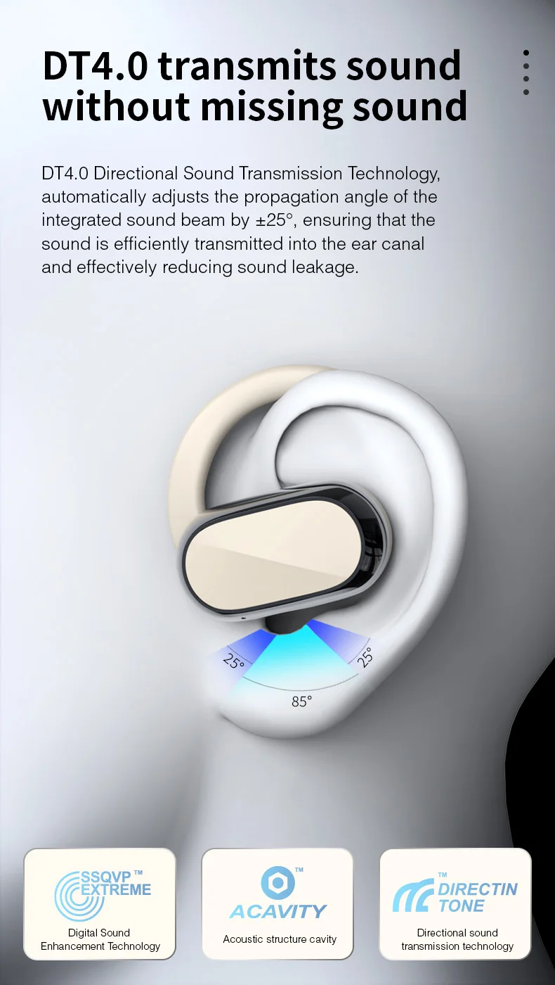 Rotating Ear Hanging Sports Running Earphones extra Long Standby Heavy Bass Stereo Factory Direct Sales