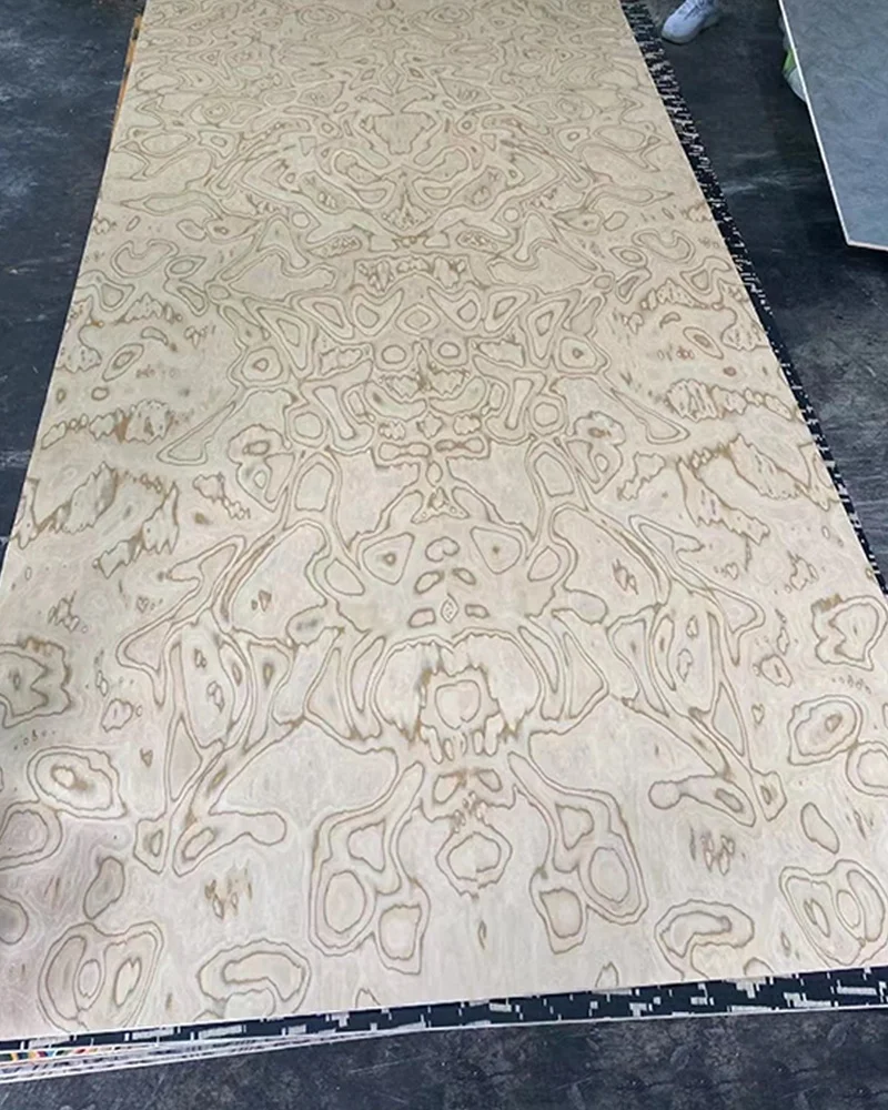 Recon Engineered Maple Burl Wood Veneer for Wallcovering Panels Kitchen Cabinet Plywoods Skin
