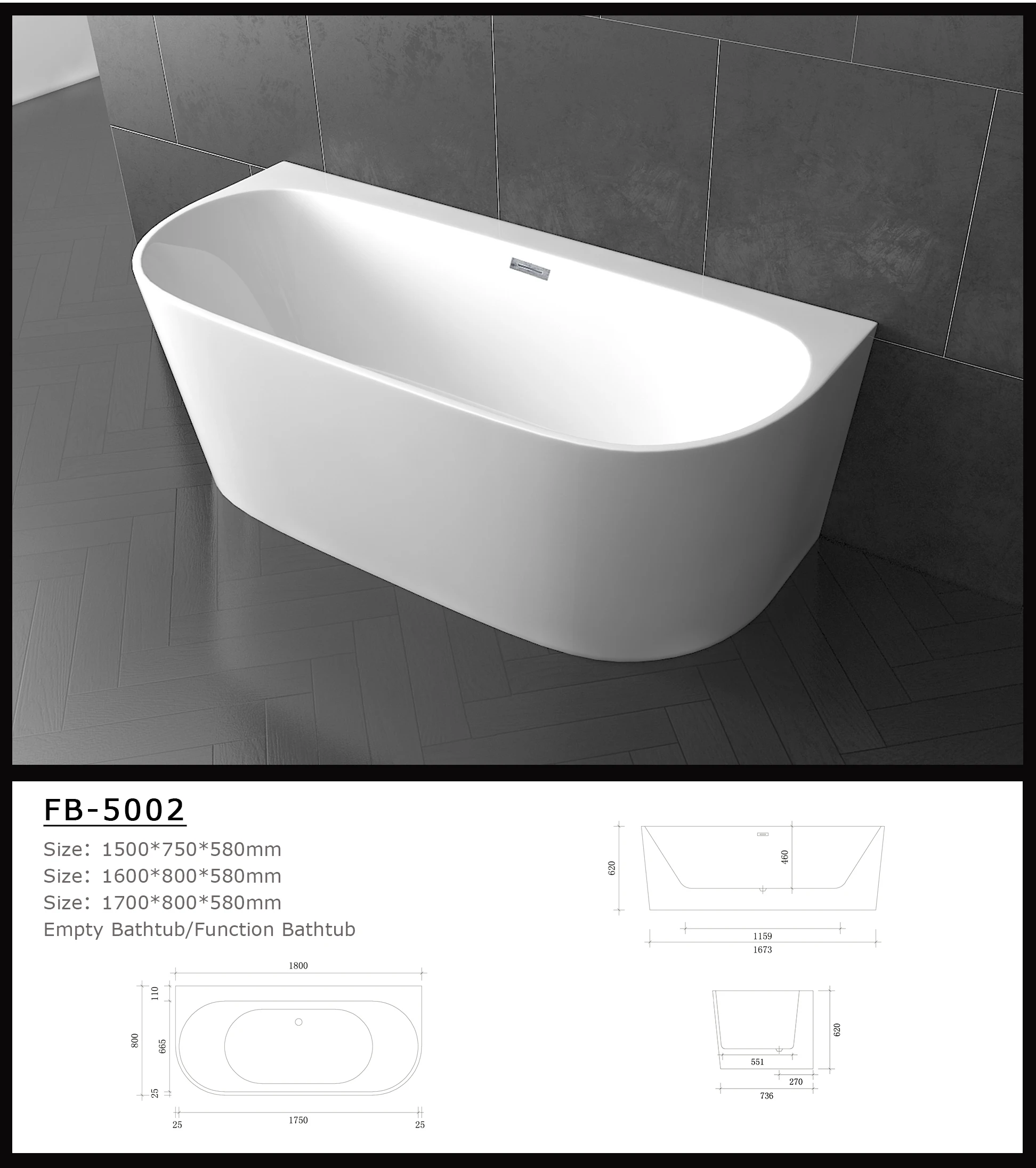 American Freestanding Soaking Pedestal Bathing Stand Alone Acrylic Bath Tubs Back To Wall Free