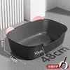 Una gran palangana para gatos, color negro obsidiana.