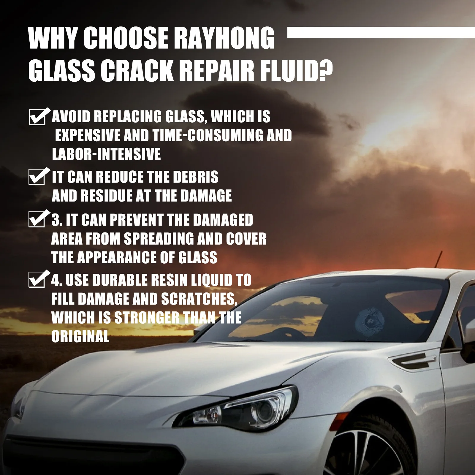 Jsz Car Auto Glass Repair Crack Scratches Repair Fluid Windshield