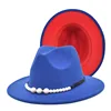 Royal blue + red