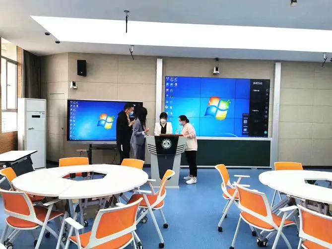 Electric Height Adjustable Lectern Monitor Integrated IOT Conference Table Wireless Speech Platform Smart Podium
