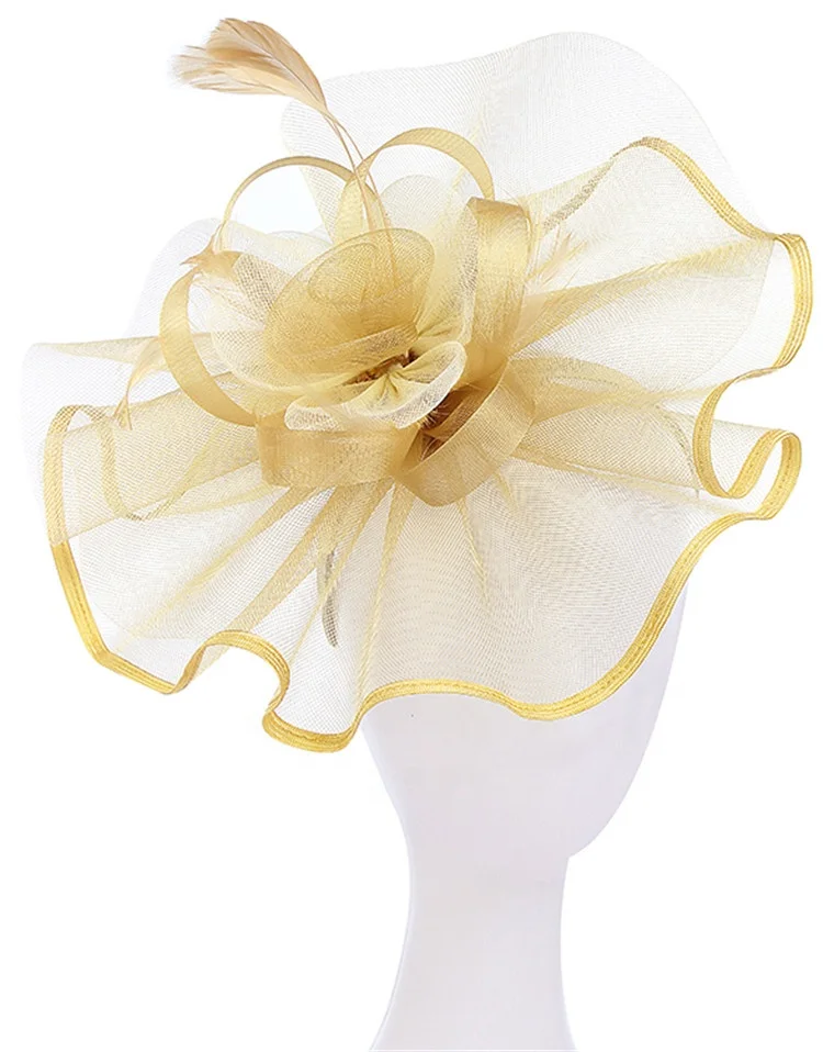 Halloween Headband Gold Big Base Flower 