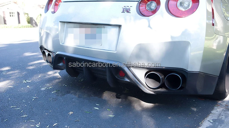 GTR R35 Rear Diffuser WAL-D Style Carbon Fiber Diffuser for Nissan GTR ...