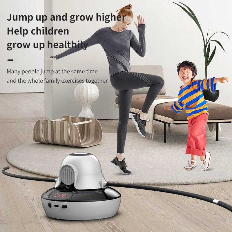 Adjustable Speed Smart Automatic Electric Skipping Machine Kids Counting Jump Rope Intelligent Electronic ABS Skipping Rope